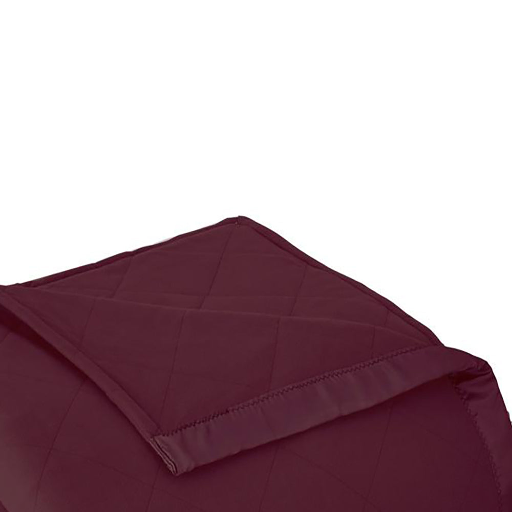 Micro Flannel Electric Heated Blanket, Queen, Wine