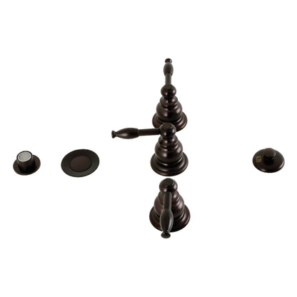 Kingston Brass KB320KL Knight Three-Handle Bidet Faucet, Matte Black