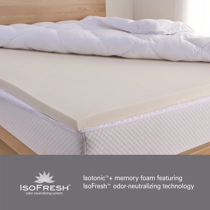 Allswell 3" Pillow Top Mattress Topper Featuring Isotonic+ Memory Foam, Queen