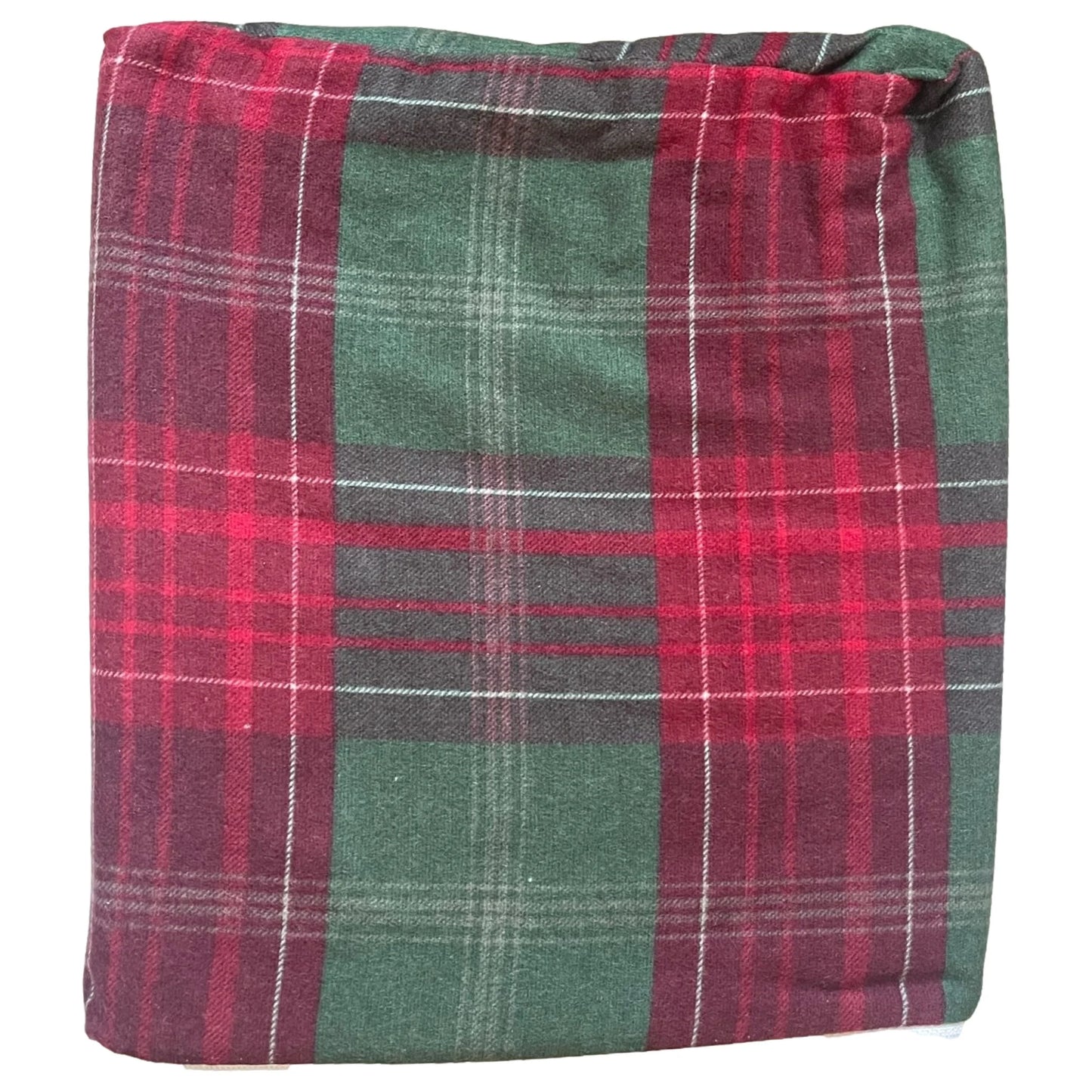 Cuddle Duds Flannel Sheet Set Christmas Plaid Queen Bed Sheets, Bedding