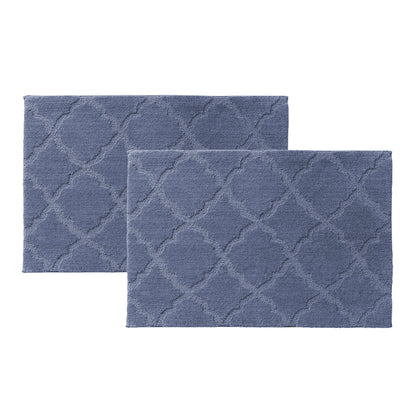 Charisma Drylon Trellis Bath Rugs, 2-pack