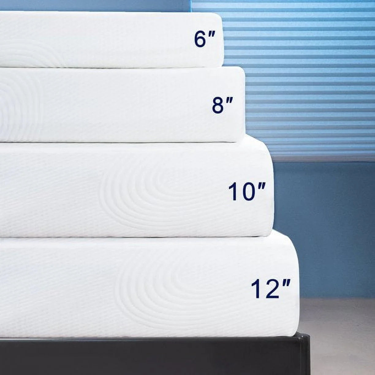 Subrtex 10" Gel Memory Foam Mattress in a Box, Queen