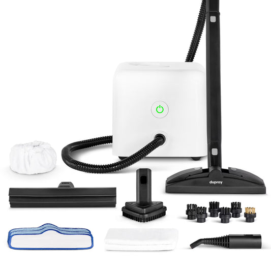 Dupray Neat Steam Cleaner 17-Piece Kit Our bestselling multipurpose steam cleaner with all the tools to clean, detail, sanitize*, deodorize floors, grout, bathrooms, kitchens and more. 1500w