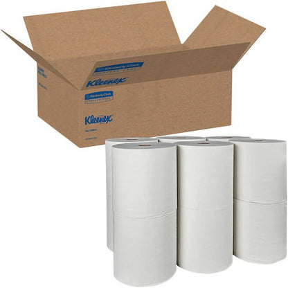Scott Hard Roll Towels 8" x 425 ft - White - Paper - Absorbent, Nonperforated - 12/Carton