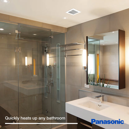 Panasonic WhisperWarm DC 50-80-110 CFM Ceiling Bathroom Exhaust Fan with Heater