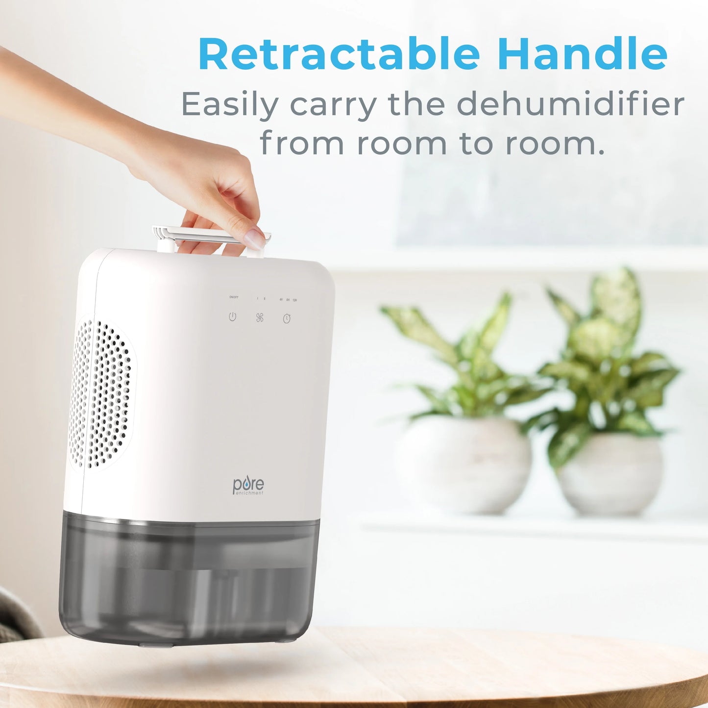 Pure Enrichment PureDry Elite Dehumidifier - Extra-Large 2L Water Tank with Auto Shut-Off, Removes 20 oz. (600 mL) per day of Moisture from Closets, Bathrooms, RVs, Basements, Bedrooms, and Offices