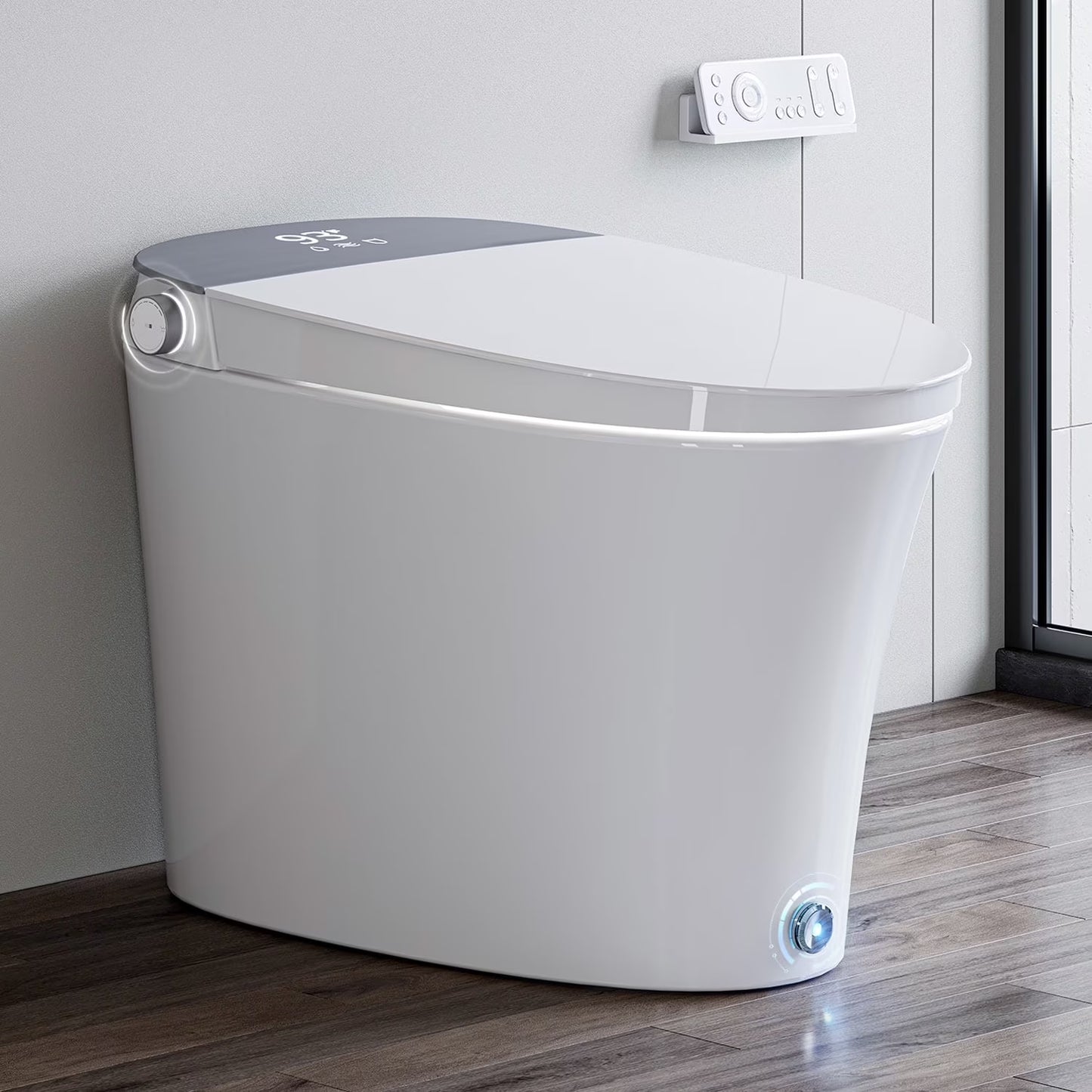 HOROW Smart Bidet Toilet Adjustable Cleaning , Heated Seat, No Water Pressure Limit, Auto Open/Close