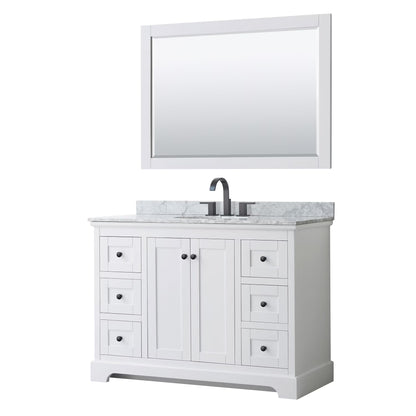 Wyndham Collection Oval Sink Wood Single Bathroom Vanity in White/Gold