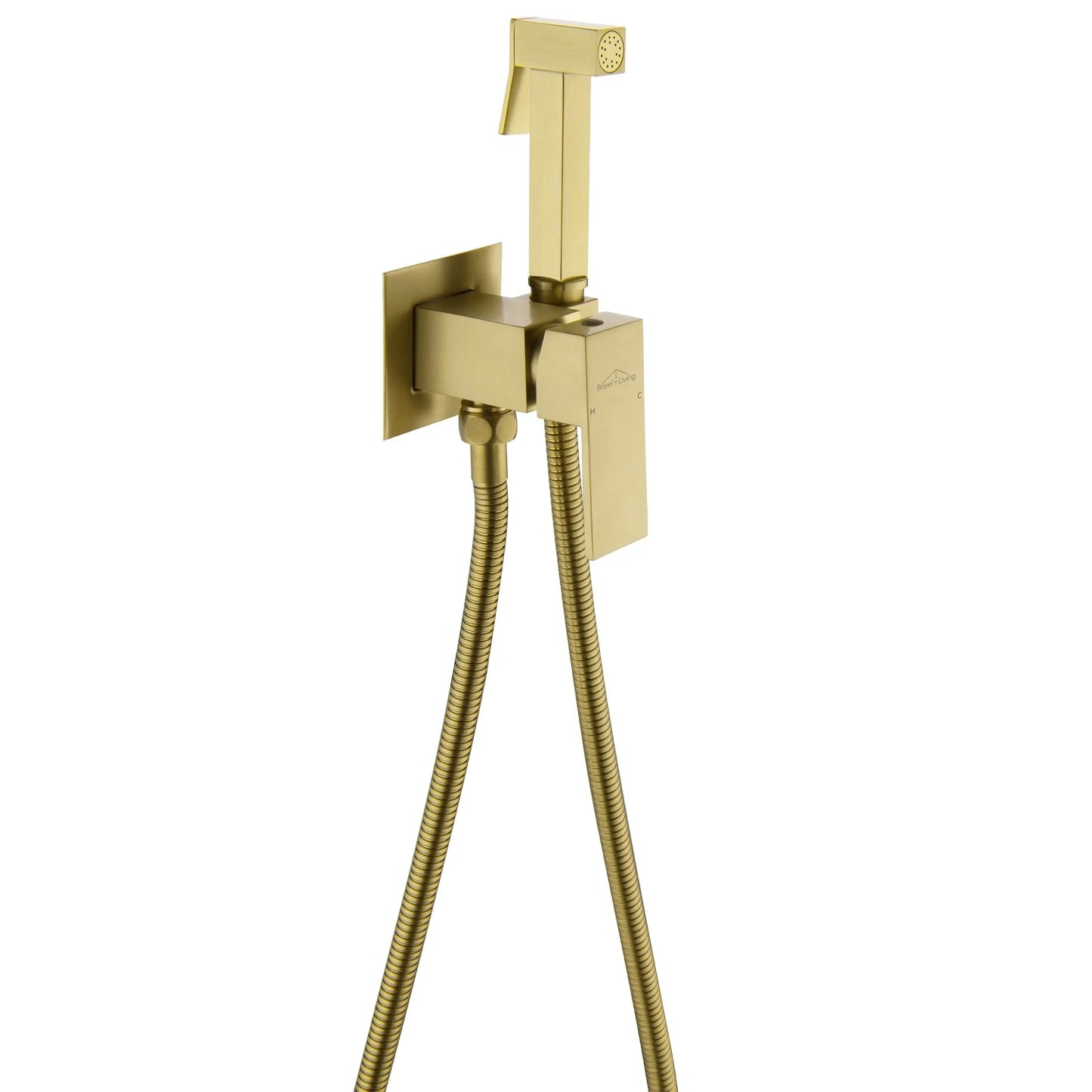 Clihome Wall Mount Single-Handle Bidet Faucet with Handle Gold Brushed