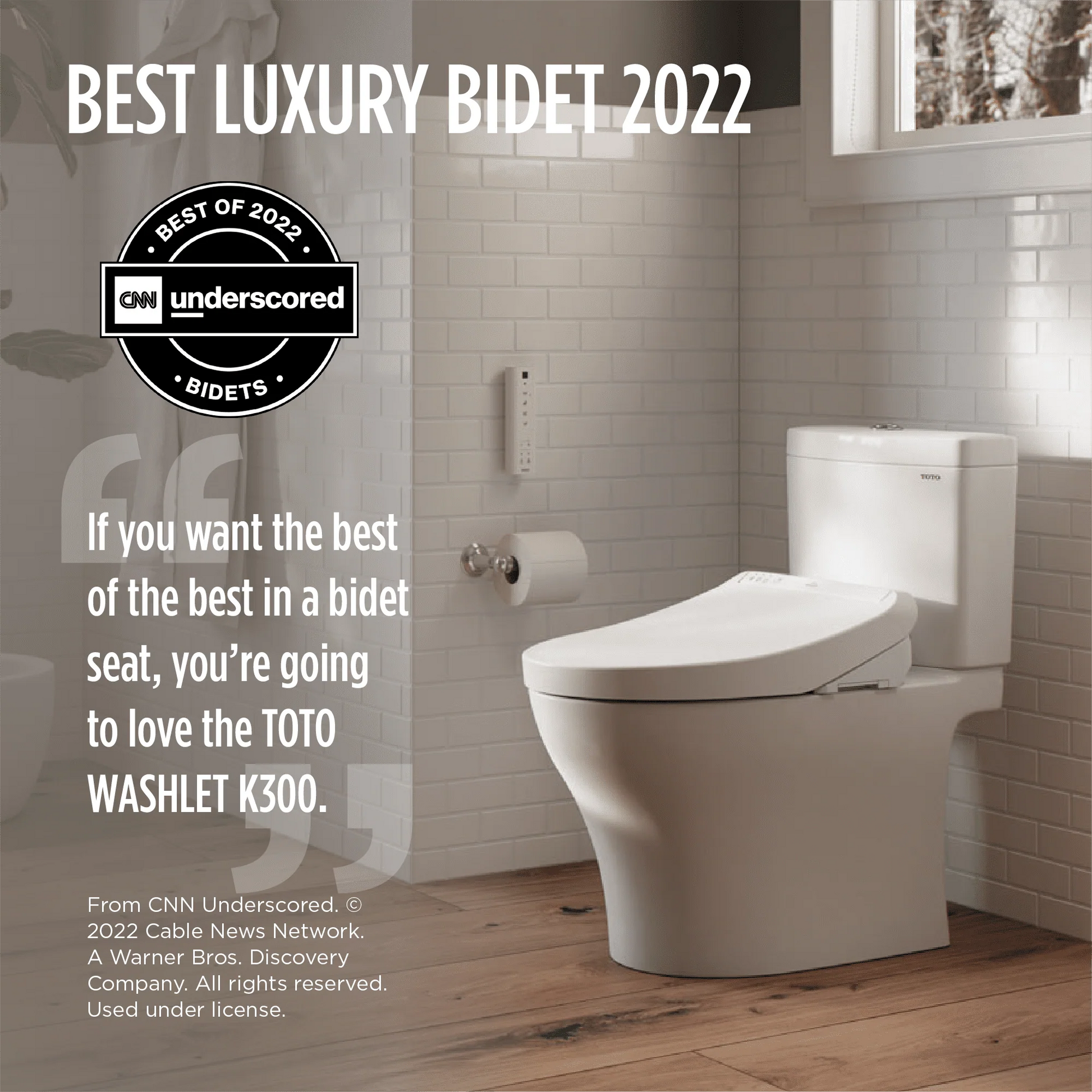 TOTO WASHLET K300 Electronic Bidet Toilet Seat with Instantaneous Water Heating, PREMIST and EWATER+ Wand Cleaning, Elongated, Cotton White - SW3036R#01