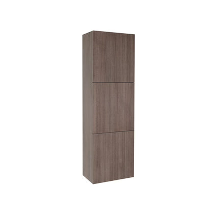 Fresca White Bathroom Linen Side Cabinet w/3 Large Storage Areas