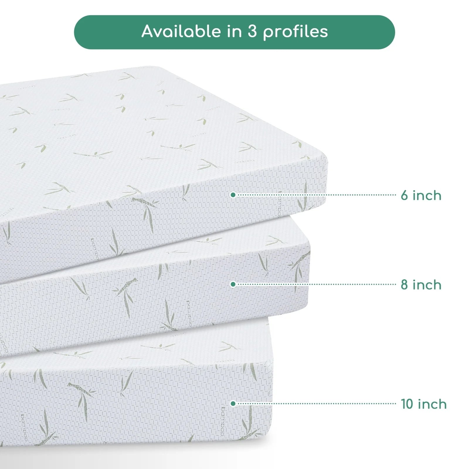 6 inch Twin Memory Foam Mattress with Bamboo Cover, CertiPUR-US Certified, Mattress in a Box