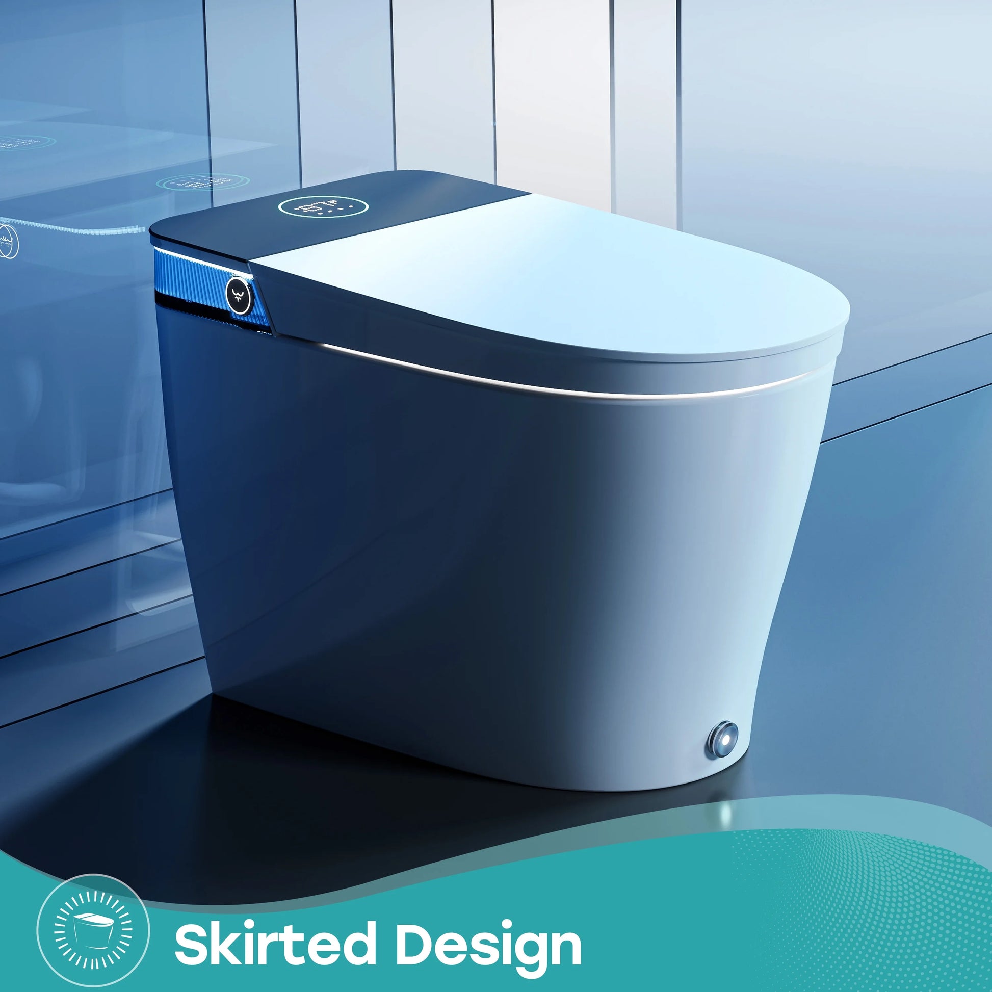 HOROW T38 Bidet SmartToilet with Built-in Water Tank,adjustable heated seat Mood Light 12'' Rough In