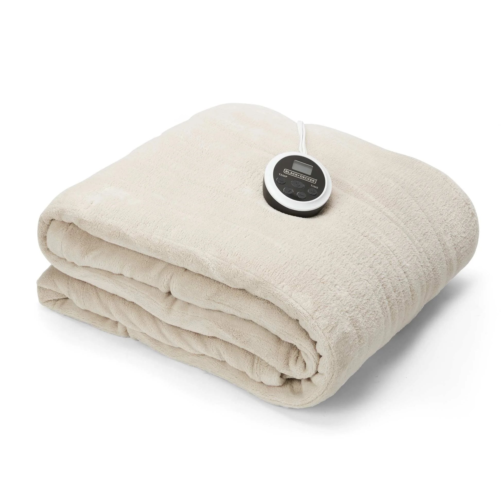 BLACK+DECKER Heated Blanket Electric King, 10 Heating Levels, 10H Timer, Auto Shutoff, Dual Zone Heating, 90x100 inches, Grey