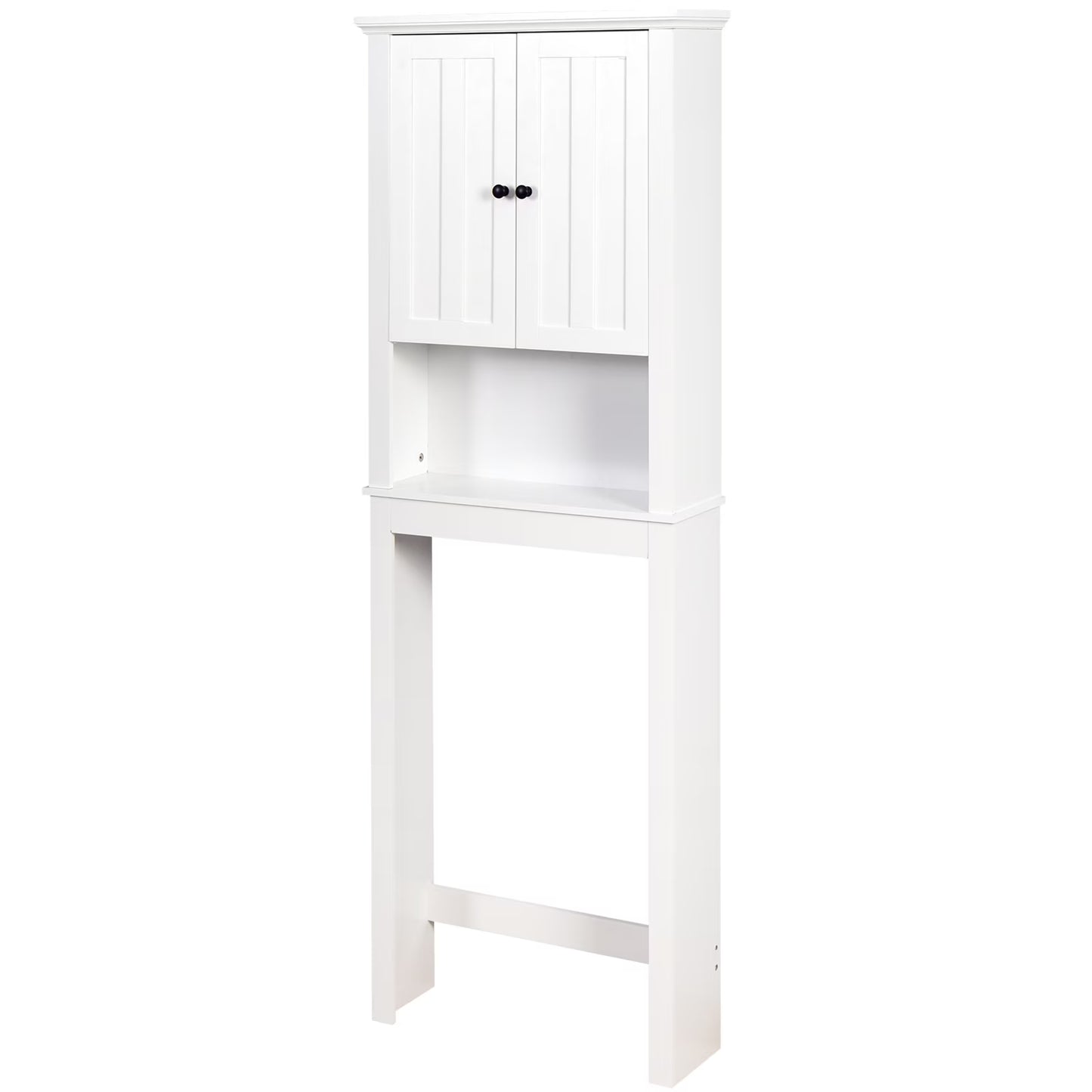 Ktaxon 67"H Over The Toilet Storage, Bathroom Space Saver, Bathroom Cabinet with Double Door & Adjustable Shelves, White