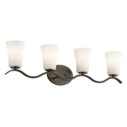 4 Light Bath Vanity Approved For Damp Locations With Transitional Inspirations 32.25 Inches Wide-Olde Bronze Finish-Incandescent Lamping Type Kichler