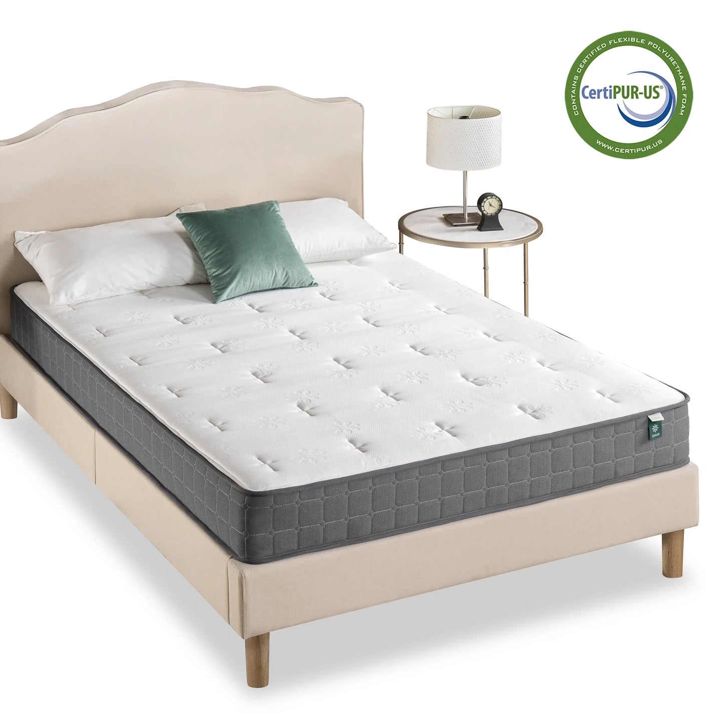 Zinus Cool Touch Comfort 8" Hybrid Mattress - Gel Memory Foam and Pocket Spring, Queen
