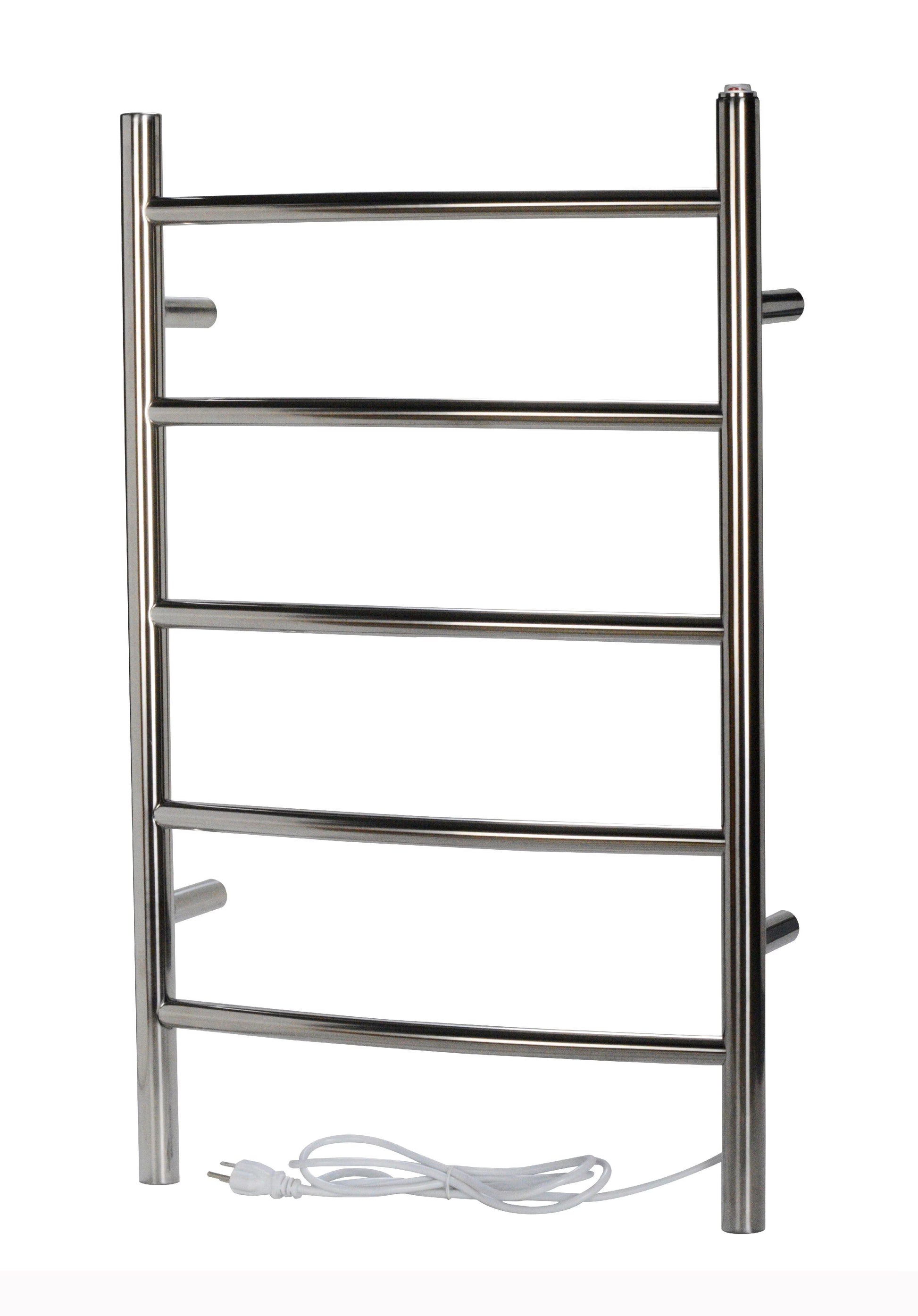 See All 5-Bar Stainless Steel Electric Towel Warmer Wall Mounted Hardwired/Softwired Combo in Polished finish