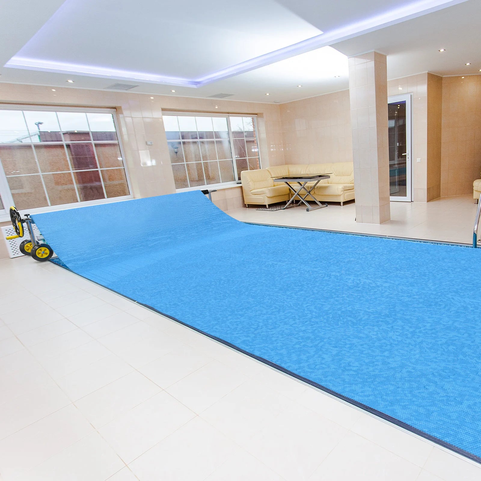 VINGLI 12 mil Solar Pool Cover 18x36 ft Rectangle Solar Blanket for Inground Pool and Above-Ground Swimming Pool, Blue