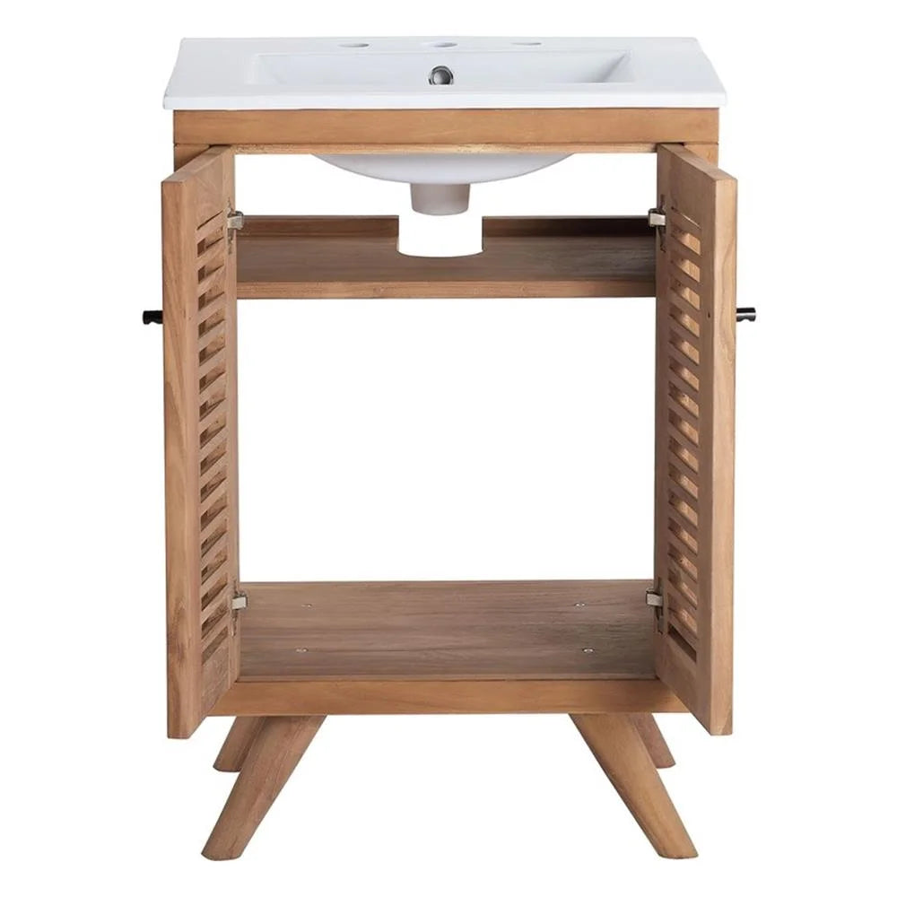 Modway Birdie 24" Bathroom Vanity in Natural White