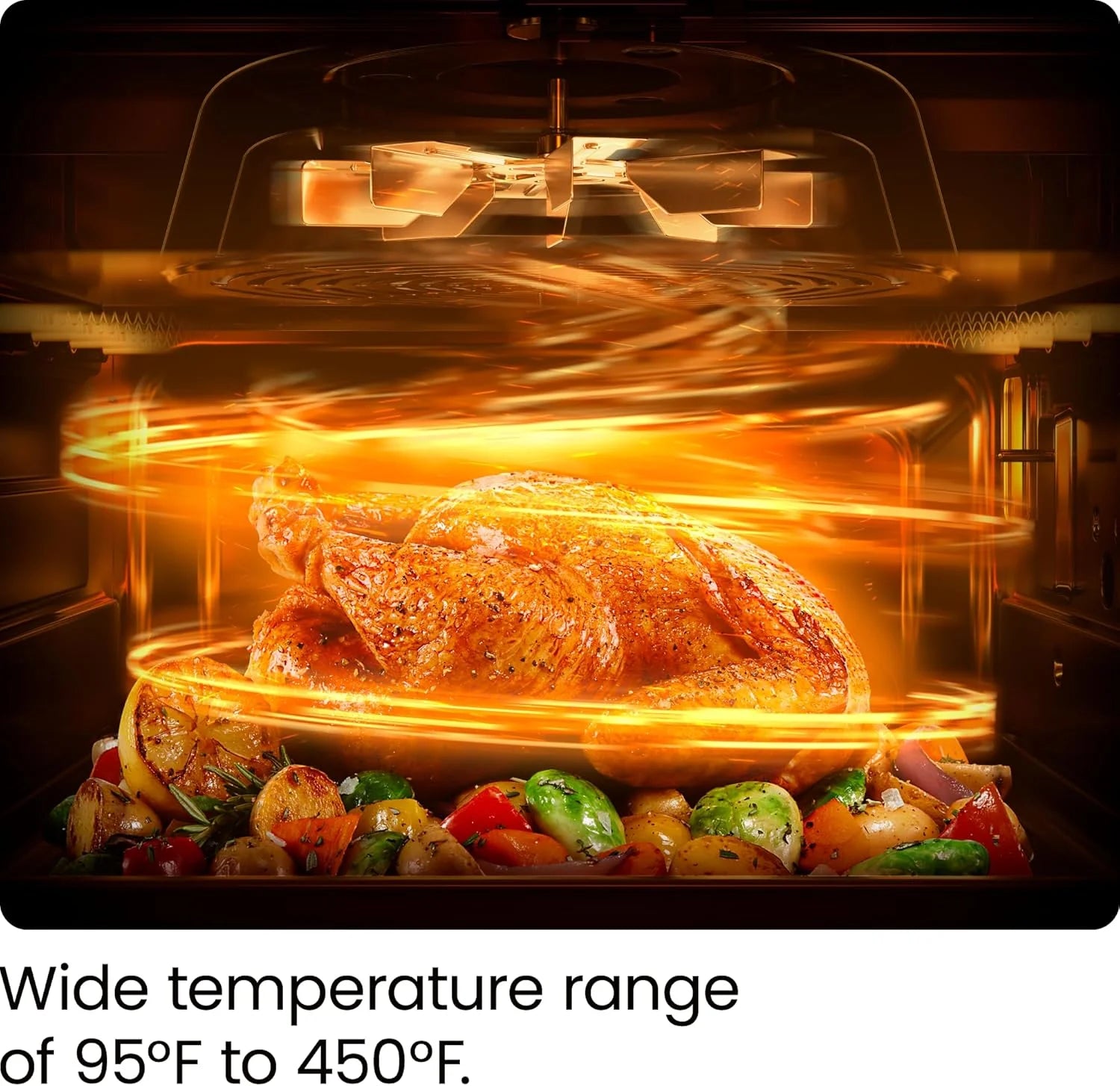 Chefman 12-in-1 Air Fryer Oven Combo w/Probe Thermometer, 20 Qt Capacity - Black Stainless Steel, New