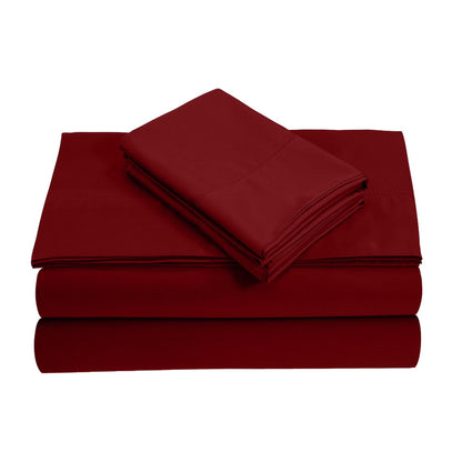 21" EXTRA DEEP POCKETS - 800-Thread Count 100% Egyptian Cotton California King Sheet Set, 4PC (1 Flat, 1 Fitted, 2 Pillowcases) Long Staple Cotton, 800-TC Pure Cotton - Burgundy