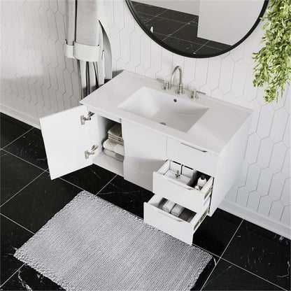 Modway Vitality 36" Bathroom Vanity in White White