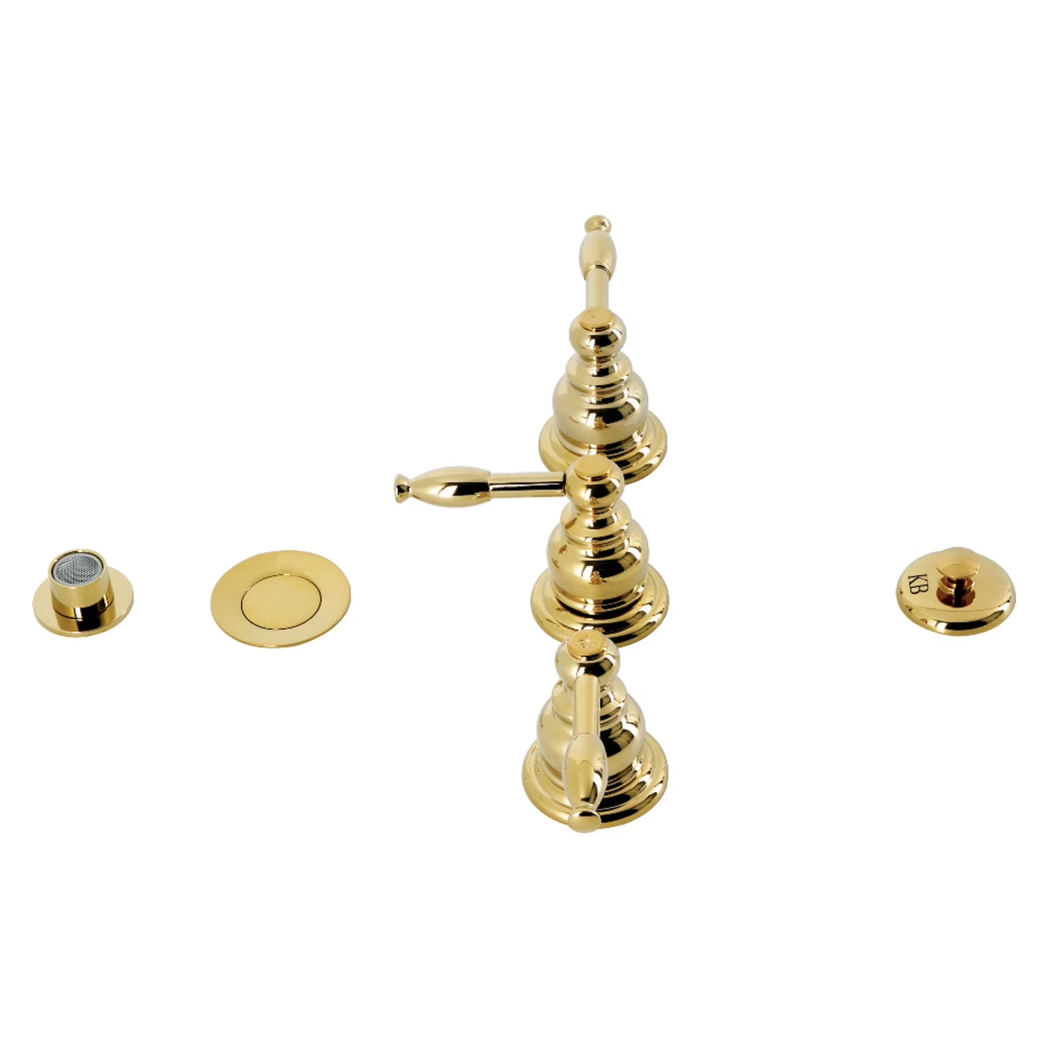Kingston Brass KB320KL Knight Three-Handle Bidet Faucet, Matte Black