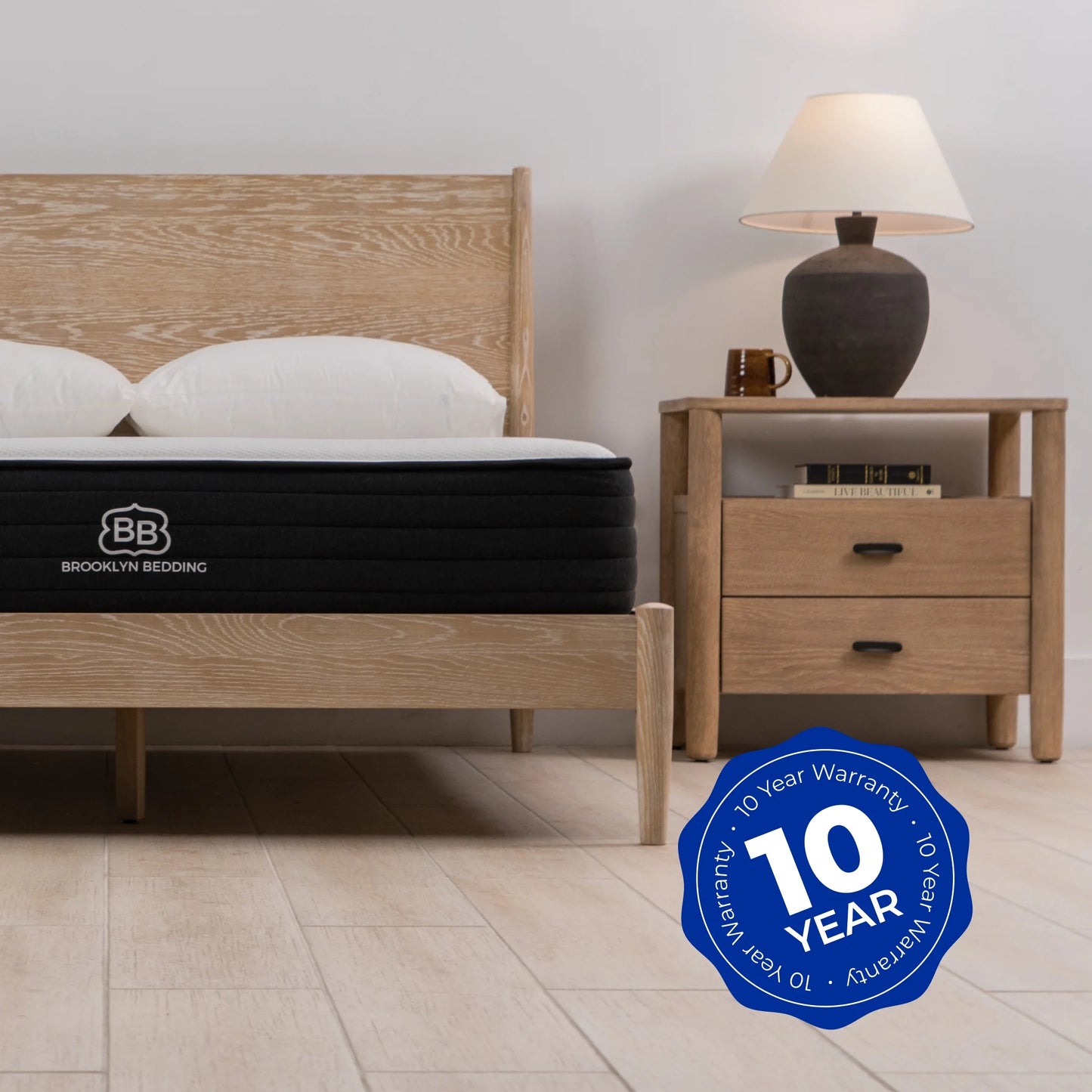 Brooklyn Bedding 10" Harper Hybrid Gel Memory Foam Mattress in a Box, Queen