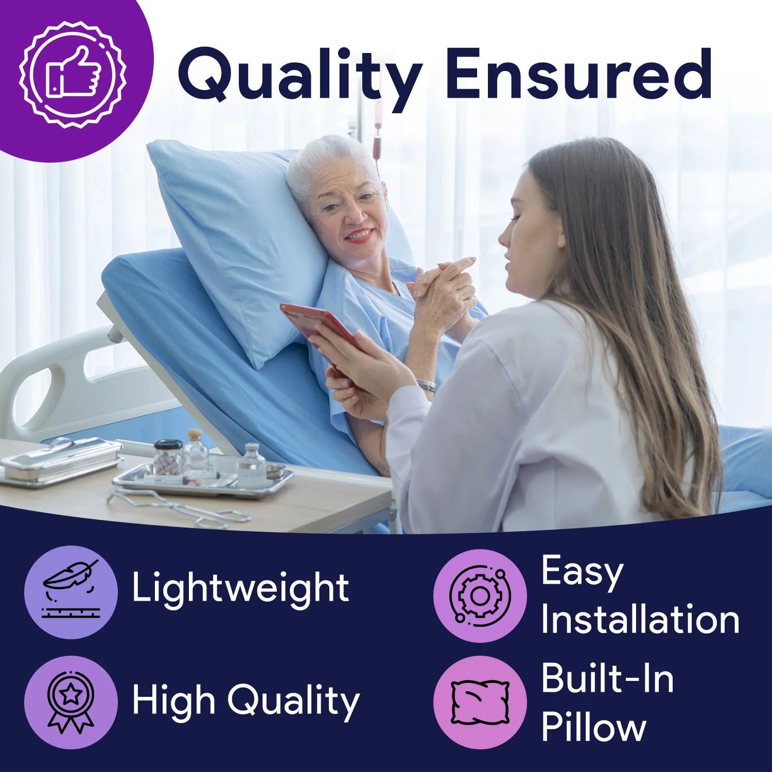 Proheal Low Air Loss Alternating Pressure Air Mattress with Pump - Stages I-III - Bed Size: 36° x 80° Bed Thickness: 8 inch