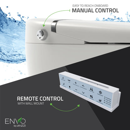ENVO by ANZZI Aura Smart Toilet Bidet with Remote & Auto Flush - White