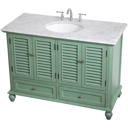 48 inch single bathroom vanity in blue