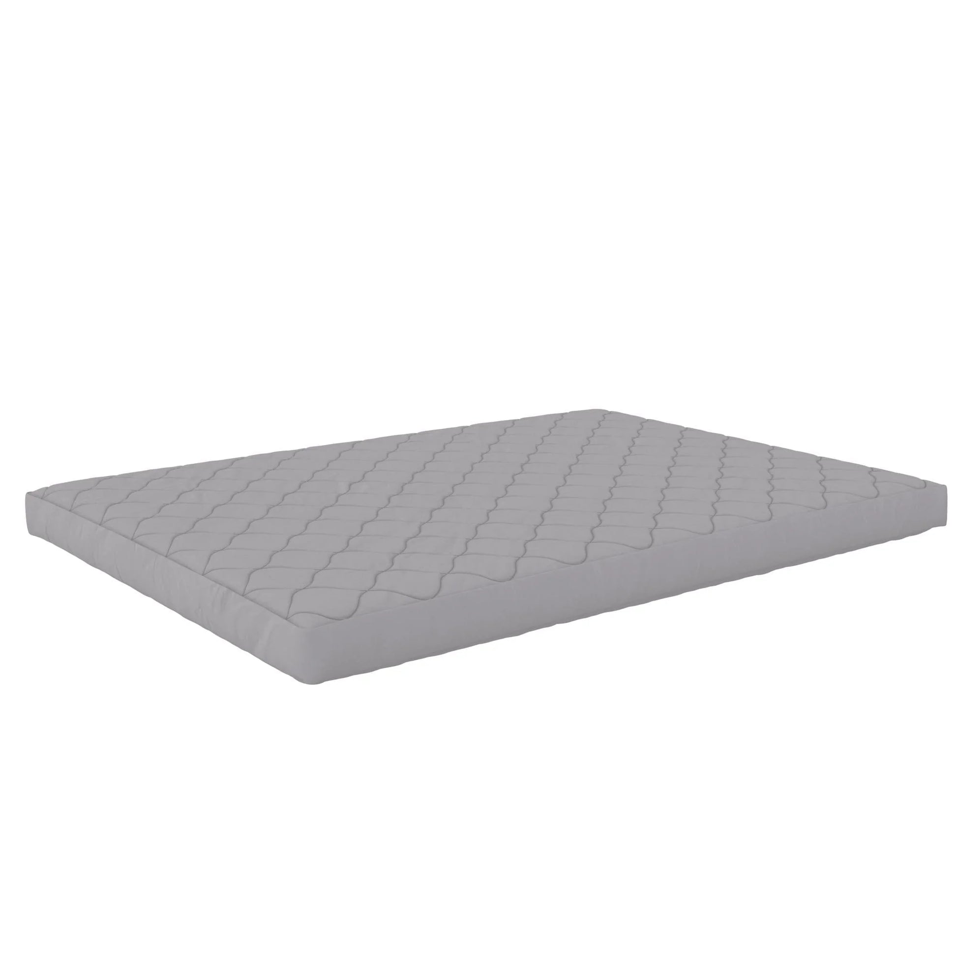 DHP Value 6 Inch Thermobonded Polyester Filled Quilted Top Bunk Bed Mattress, Full, Gray
