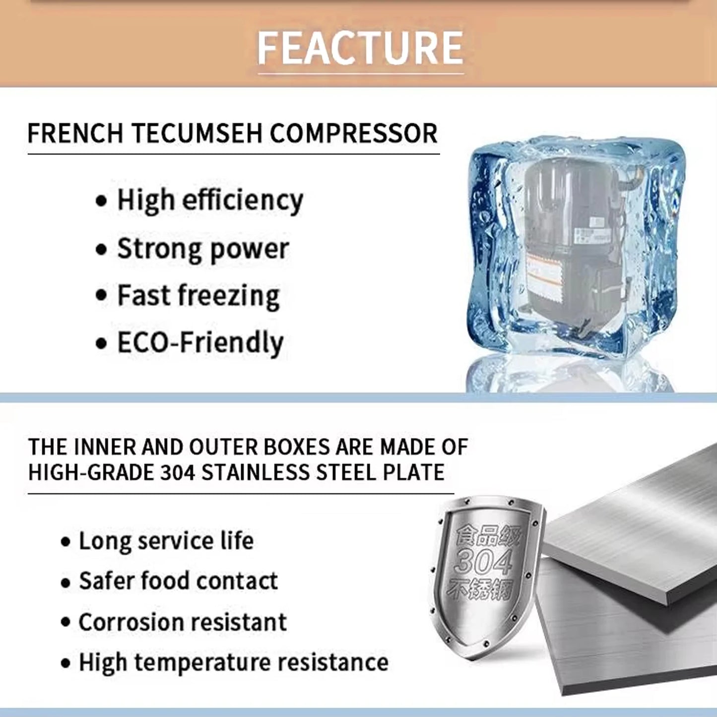 Kolice Commercial 10 Trays Blast Chiller,Blast Freezer with Food Probe, Lowest temp: -40° F, for Restaurants,Bakerys,Schools,Hotels