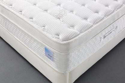 Oliver Smith Organic Cotton 12" Deluxe Sleep Plush w/Cool Memory Foam & Pocket Spring Mattress