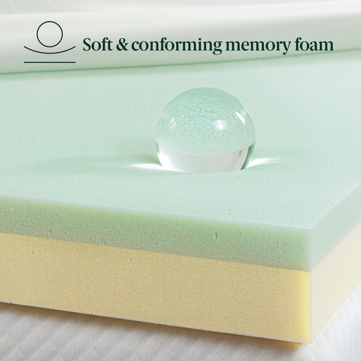 Zinus Spa Sensations Dual-Layer 4" Memory Foam Mattress Topper, Twin