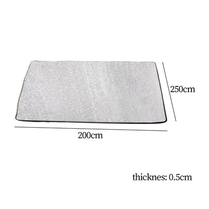 Camping Mat Aluminum Foil Sleeping Mattress Pad Waterproof Easy to Carry Folding Insulation Tent Pad Foam Sleeping Mat for Travel, Park 200cmx250cmx0.5cm