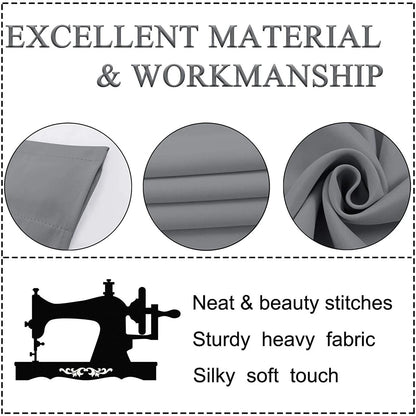 Blackout Curtains Kitchen Curtain,Short Curtains Half Window Curtains for Bedroom,Privacy Curtain Tiers for Windows, Energy Saving Curtain Tiers for Bathroom Shades,57°18inches per Panel