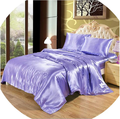 Vuvet Bedding 100% Pure Silk Satin Sheet Set 7pcs, Silk Fitted Sheet 15'' Deep Pocket,Silk Flat Sheet,Silk Duvet Cover & Pillowcases Set !!! Twin, Aqua Blue