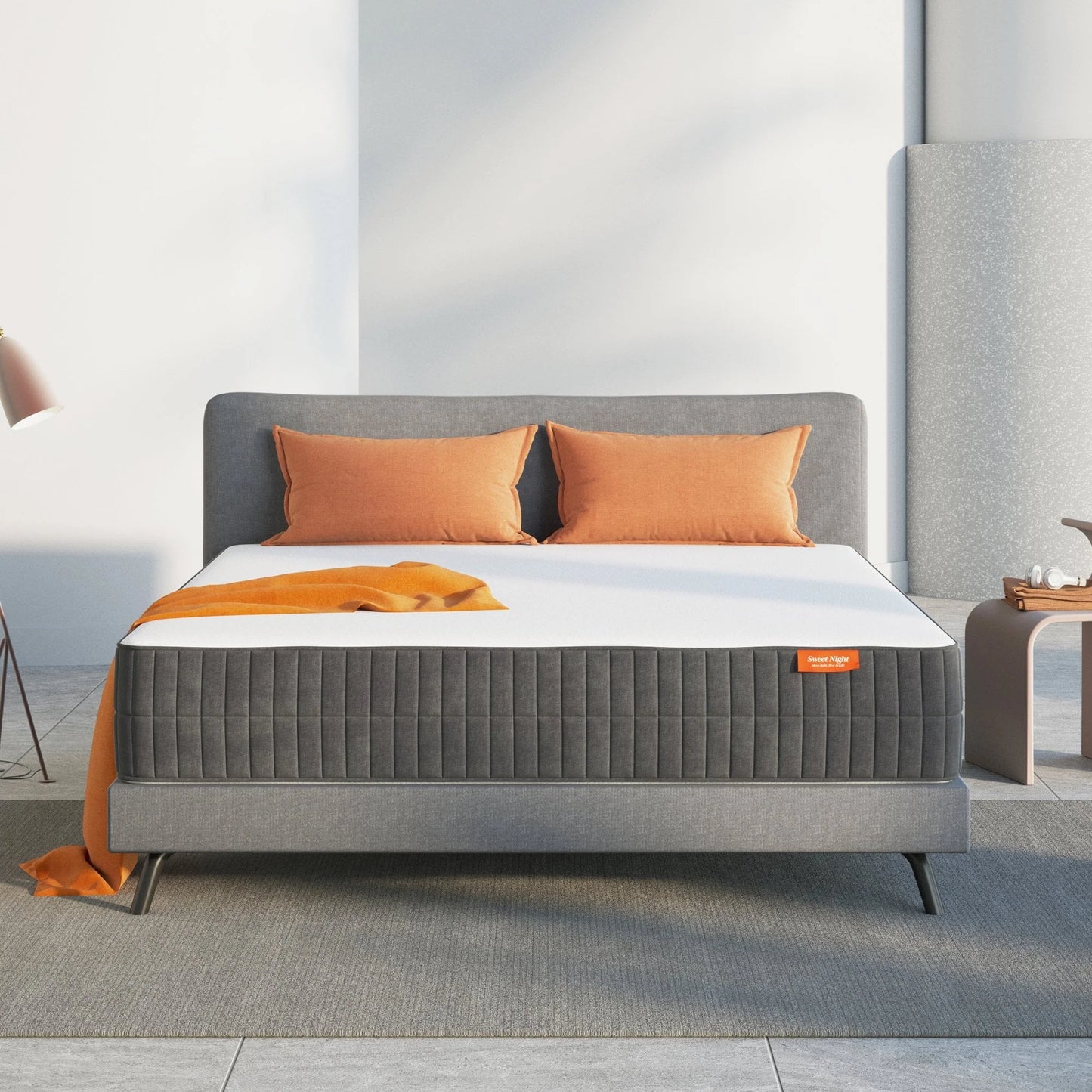Sweetnight 10" Cool Gel Memory Foam Mattress with Zippered Cover Mattresses in a Box Medium Firm Mattress, Twin