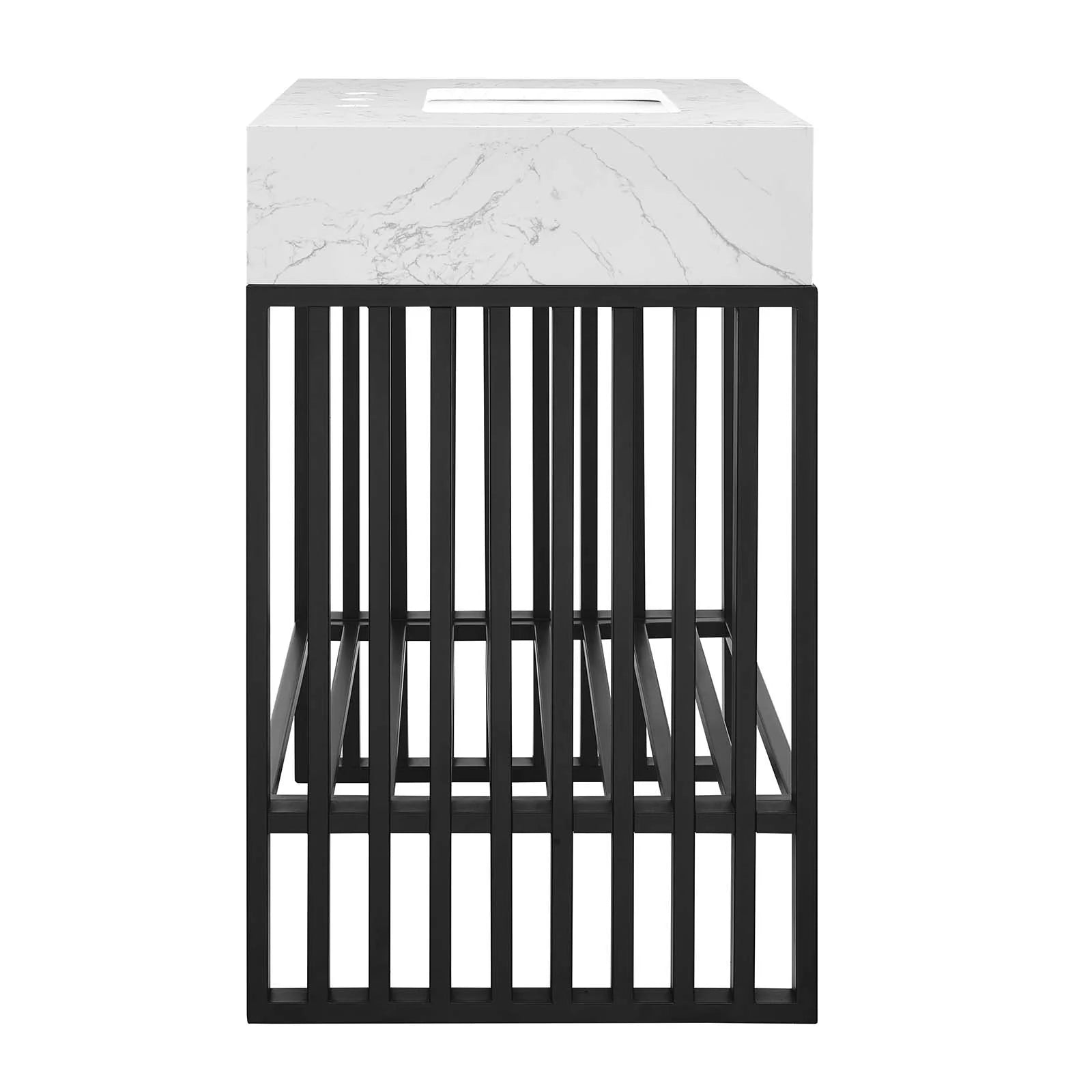 Modway Gridiron 30" Bathroom Vanity in White Black