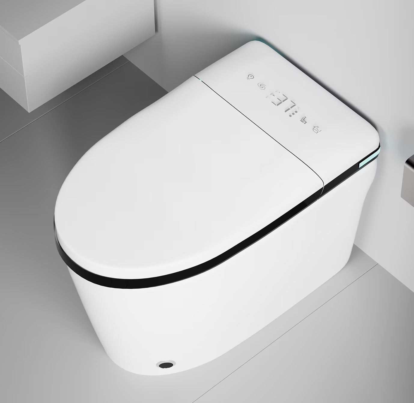 Smart Toilet, Tankless Japanese Toilets with Dryer and Warm Water Sprayer, ADA Comfort Height One-Piece Toilet with Heated Seat, Smart with Bidet Built In Featuring Foot Sensor and LED Display
