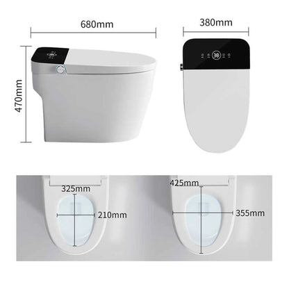 WITMYA TH01 One Piece Smart Toilet with Bidet in Heated Seat Warm Water Dual Flush Open/Close Lid
