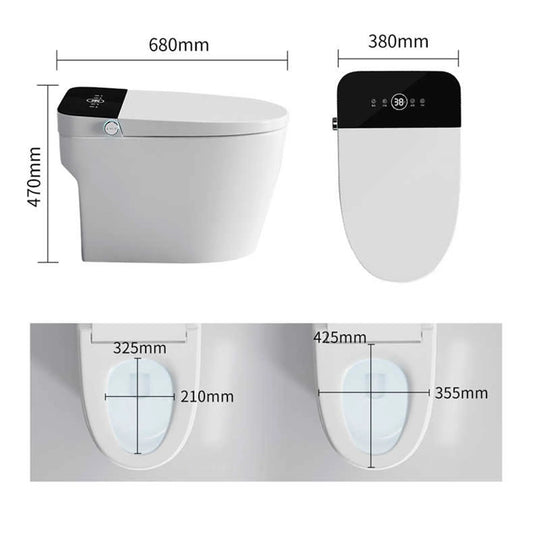WITMYA TH01 One Piece Smart Toilet with Bidet in Heated Seat Warm Water Dual Flush Open/Close Lid