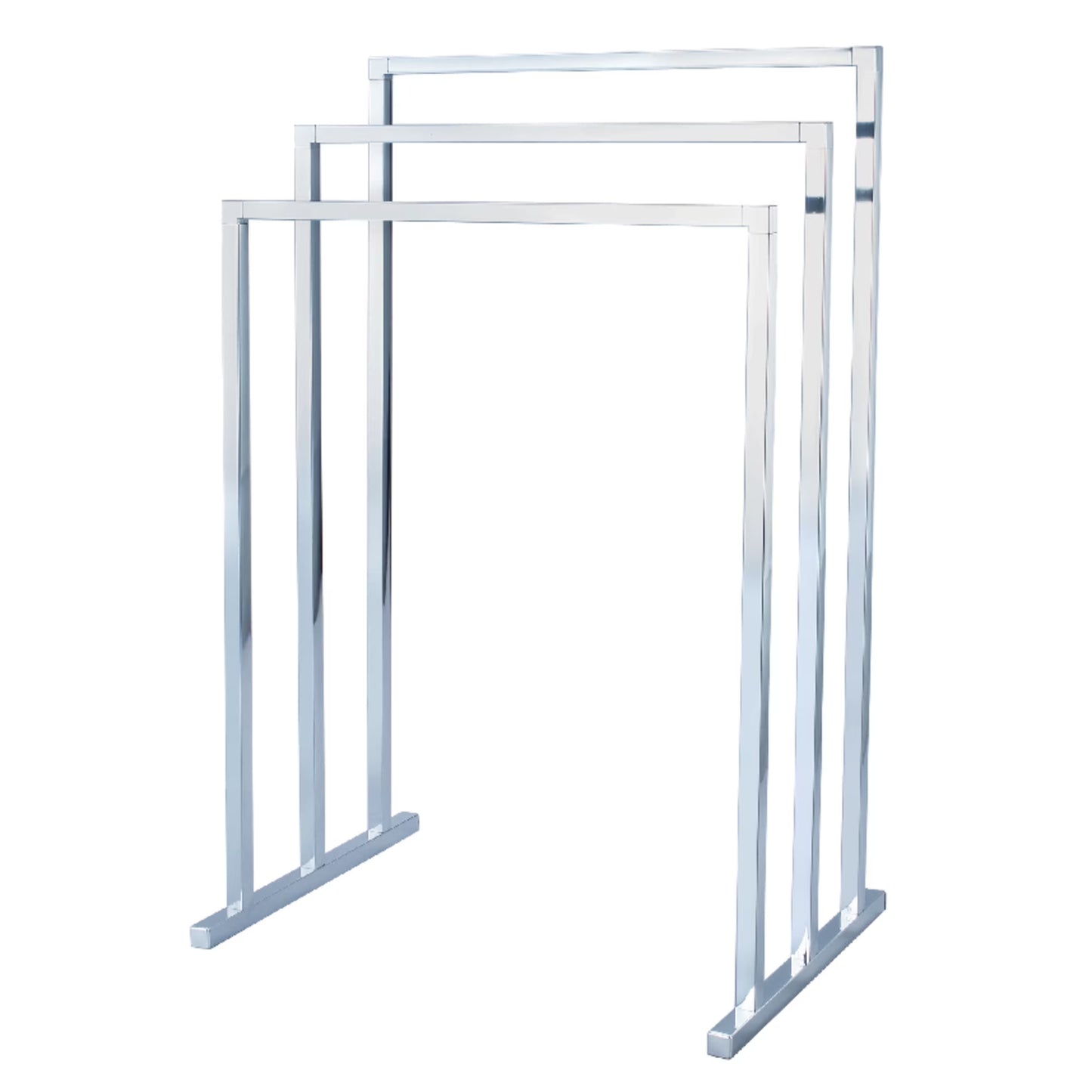 Kingston Brass SCC8281 Edenscape 33-3/16 Inch Freestanding Pedestal 3-Tier Towel Rack in Polished Chrome