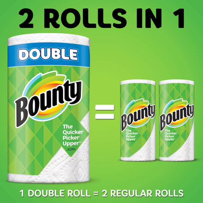 Bounty Select-A-Size Paper Towels, White, 12 Double Rolls