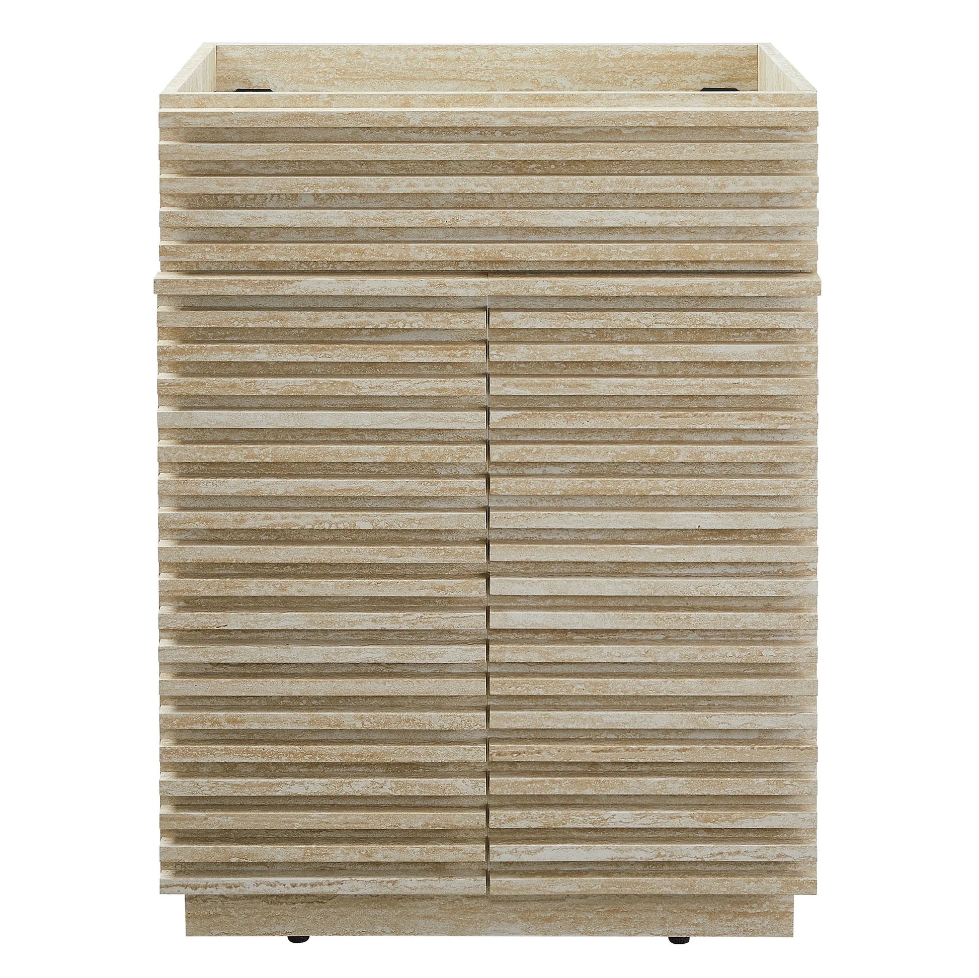 Modway Render 24" Faux Travertine Bathroom Vanity Cabinet (Sink Not Included) in Travertine