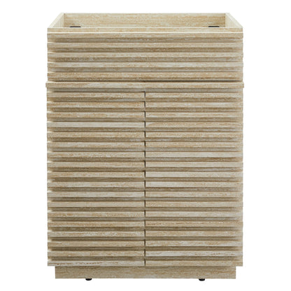 Modway Render 24" Faux Travertine Bathroom Vanity Cabinet (Sink Not Included) in Travertine