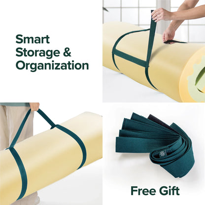 Spa Sensations by Zinus 4" Green Tea TorsoTec Memory Foam Mattress Topper, Twin