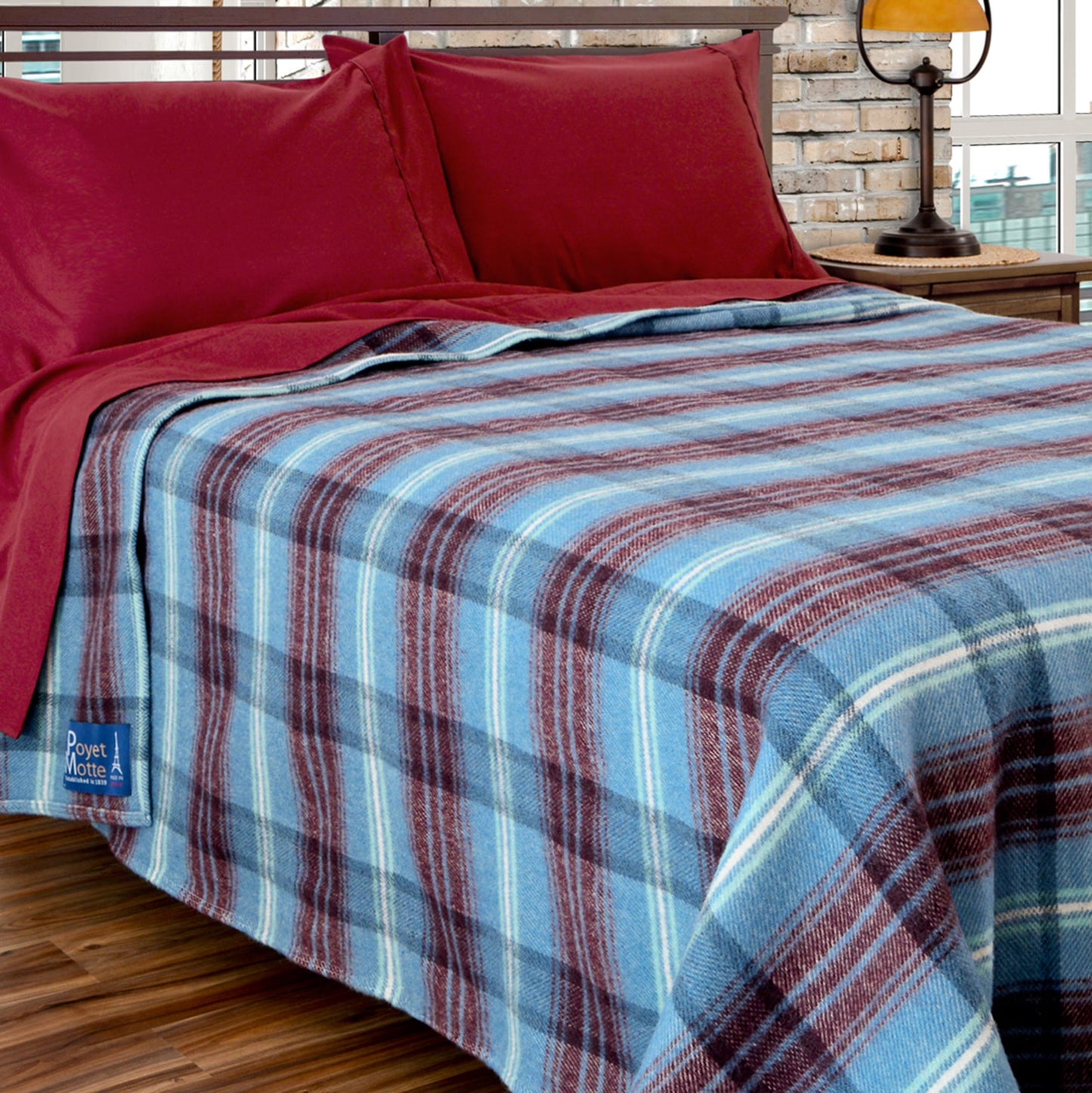Chevreuse Wool Blend Plaid Washable King Blanket, Yellow